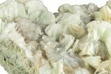 Green, Bladed Prehnite Crystals with Quartz - Morocco #255512-2